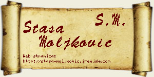 Staša Moljković vizit kartica
